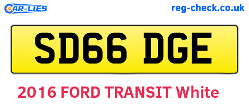 SD66DGE are the vehicle registration plates.