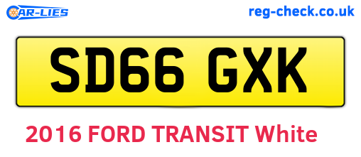 SD66GXK are the vehicle registration plates.