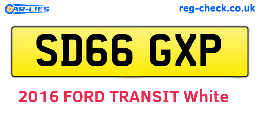 SD66GXP are the vehicle registration plates.