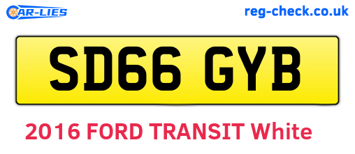 SD66GYB are the vehicle registration plates.