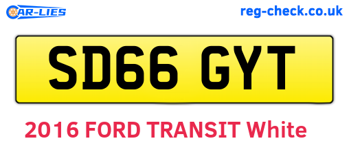 SD66GYT are the vehicle registration plates.