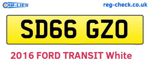 SD66GZO are the vehicle registration plates.