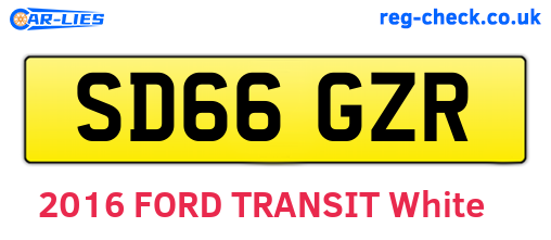SD66GZR are the vehicle registration plates.