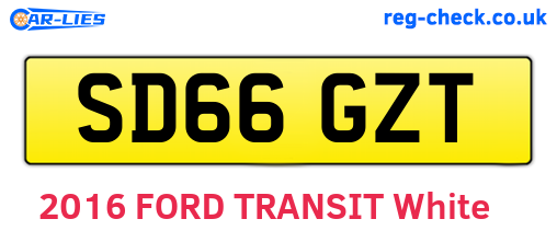 SD66GZT are the vehicle registration plates.