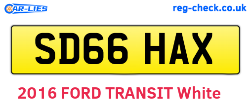 SD66HAX are the vehicle registration plates.