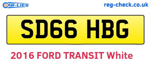 SD66HBG are the vehicle registration plates.