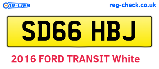 SD66HBJ are the vehicle registration plates.