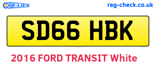 SD66HBK are the vehicle registration plates.