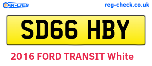 SD66HBY are the vehicle registration plates.