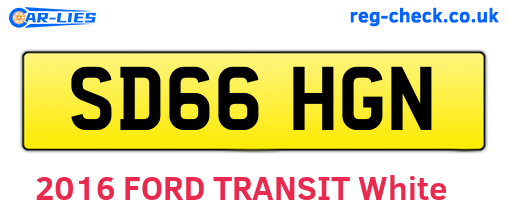 SD66HGN are the vehicle registration plates.