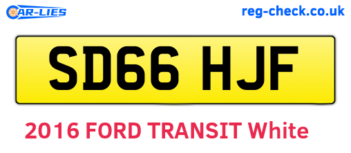 SD66HJF are the vehicle registration plates.