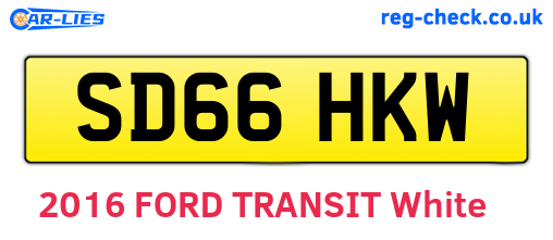 SD66HKW are the vehicle registration plates.