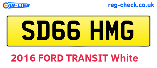 SD66HMG are the vehicle registration plates.