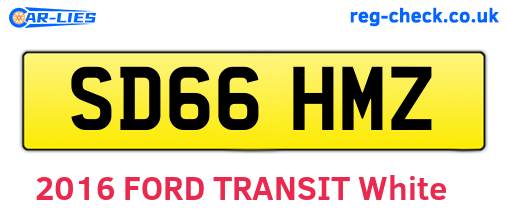 SD66HMZ are the vehicle registration plates.
