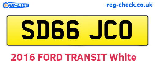 SD66JCO are the vehicle registration plates.