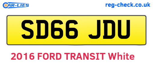 SD66JDU are the vehicle registration plates.