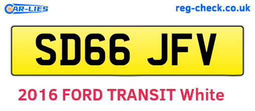SD66JFV are the vehicle registration plates.
