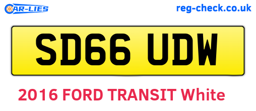 SD66UDW are the vehicle registration plates.