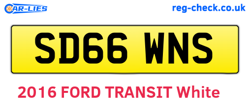 SD66WNS are the vehicle registration plates.