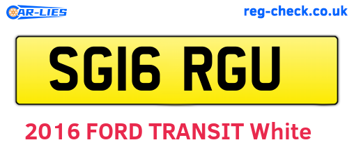 SG16RGU are the vehicle registration plates.