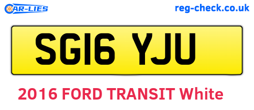 SG16YJU are the vehicle registration plates.