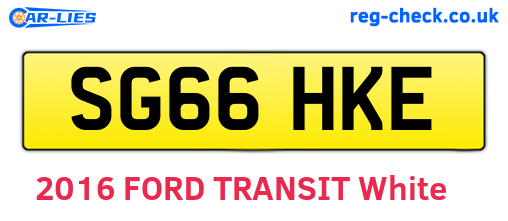 SG66HKE are the vehicle registration plates.
