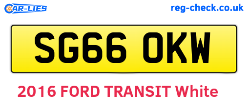 SG66OKW are the vehicle registration plates.