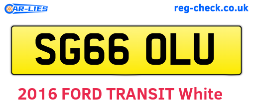 SG66OLU are the vehicle registration plates.