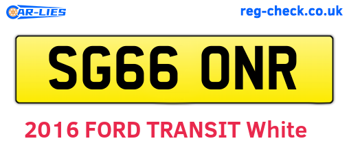SG66ONR are the vehicle registration plates.