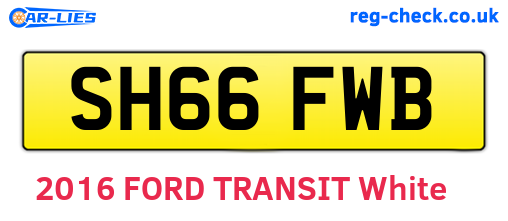 SH66FWB are the vehicle registration plates.
