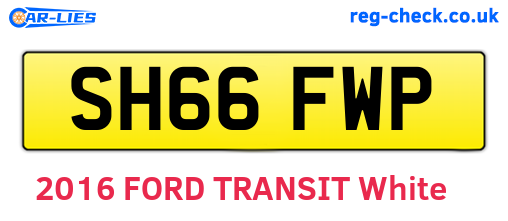 SH66FWP are the vehicle registration plates.