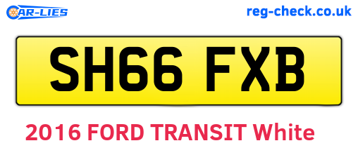 SH66FXB are the vehicle registration plates.