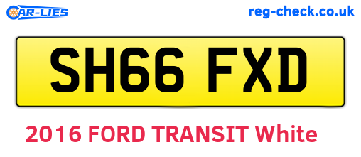 SH66FXD are the vehicle registration plates.