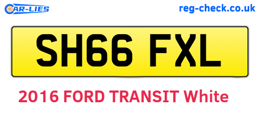 SH66FXL are the vehicle registration plates.