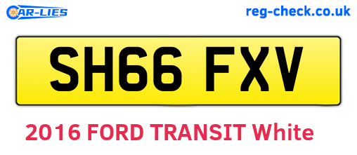 SH66FXV are the vehicle registration plates.