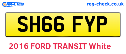 SH66FYP are the vehicle registration plates.