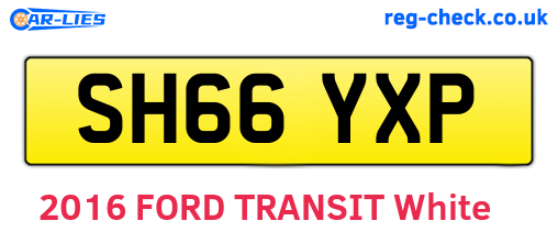 SH66YXP are the vehicle registration plates.
