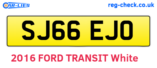 SJ66EJO are the vehicle registration plates.