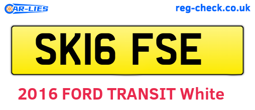 SK16FSE are the vehicle registration plates.
