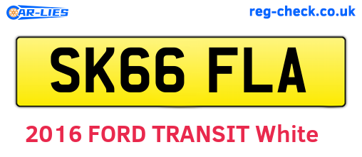 SK66FLA are the vehicle registration plates.