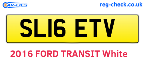 SL16ETV are the vehicle registration plates.