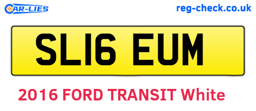 SL16EUM are the vehicle registration plates.