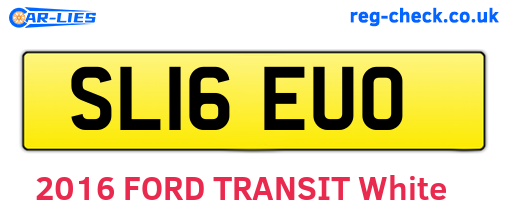 SL16EUO are the vehicle registration plates.