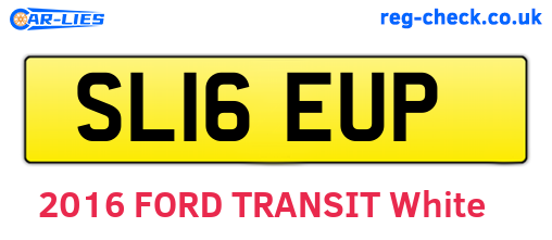 SL16EUP are the vehicle registration plates.
