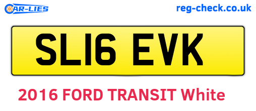 SL16EVK are the vehicle registration plates.