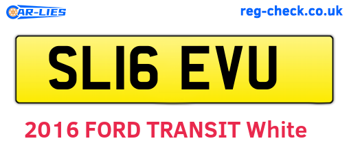SL16EVU are the vehicle registration plates.
