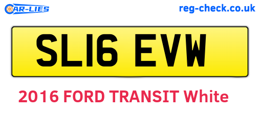 SL16EVW are the vehicle registration plates.