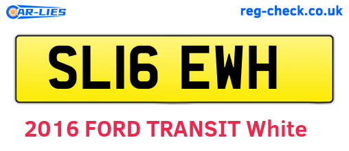 SL16EWH are the vehicle registration plates.