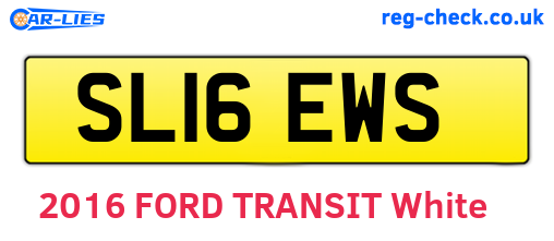 SL16EWS are the vehicle registration plates.