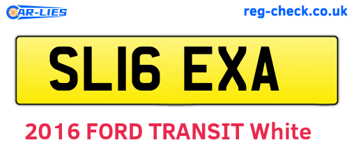 SL16EXA are the vehicle registration plates.